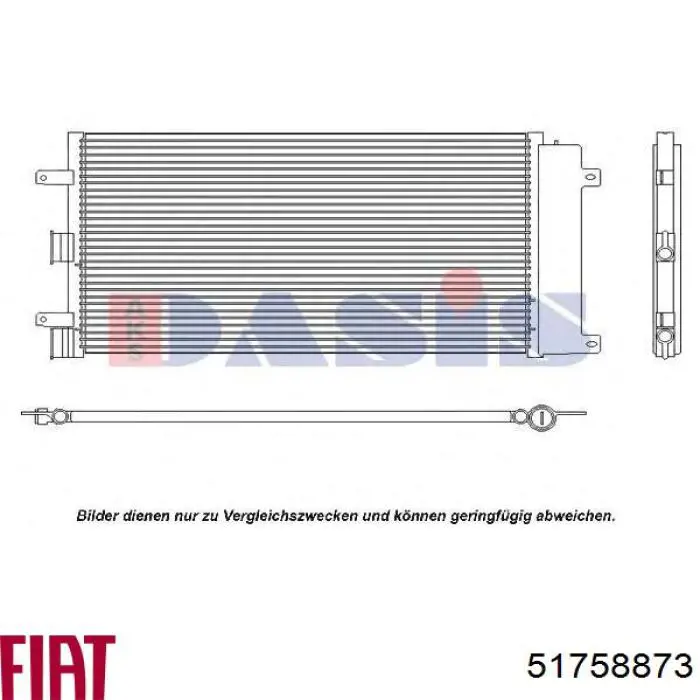 Радиатор кондиционера 51758873 Fiat/Alfa/Lancia