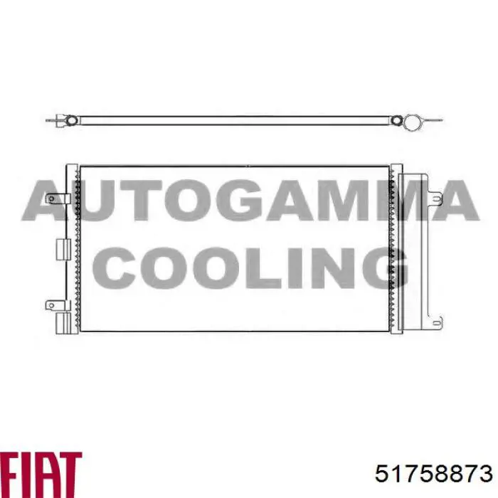 Конденсатор кондиционера Fiat/Alfa/Lancia 51758873 цена, от 87.52 USD