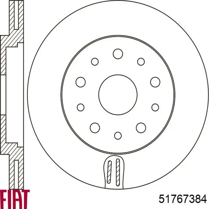 Передние тормозные диски 51767384 Fiat/Alfa/Lancia
