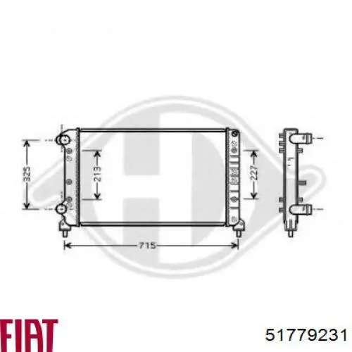 Радиатор охлаждения двигателя Fiat/Alfa/Lancia 51779231 цена, от 55.78 USD