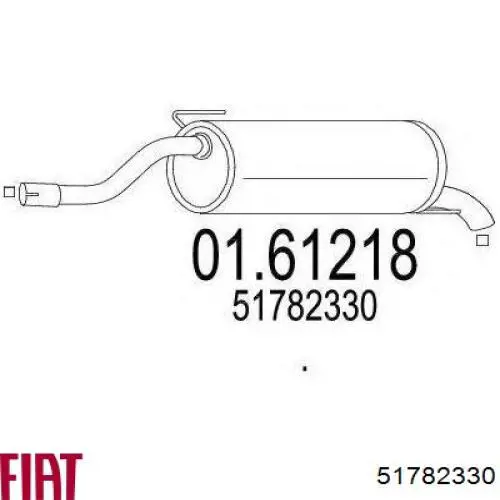 Выхлоп задний Fiat/Alfa/Lancia 51782330 цена, от 57.43 USD