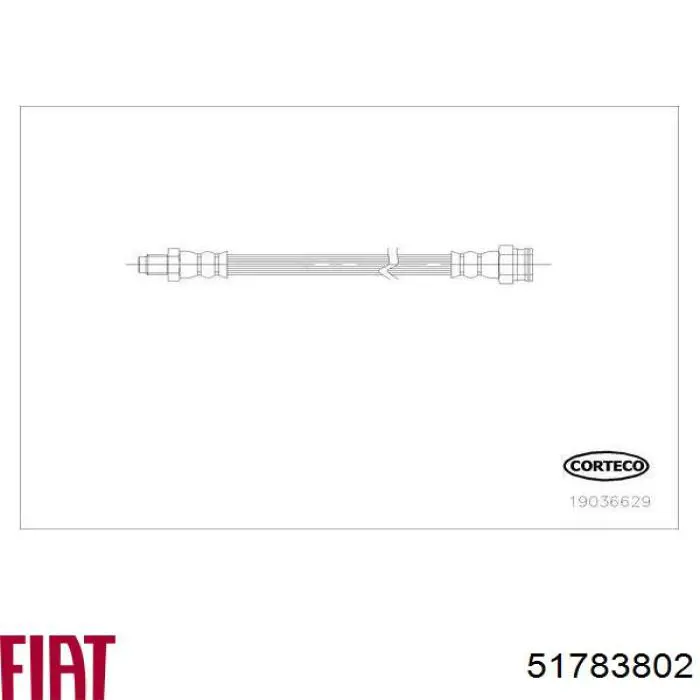 Тормозной шланг задний Fiat/Alfa/Lancia 51783802 цена, от 6.33 USD