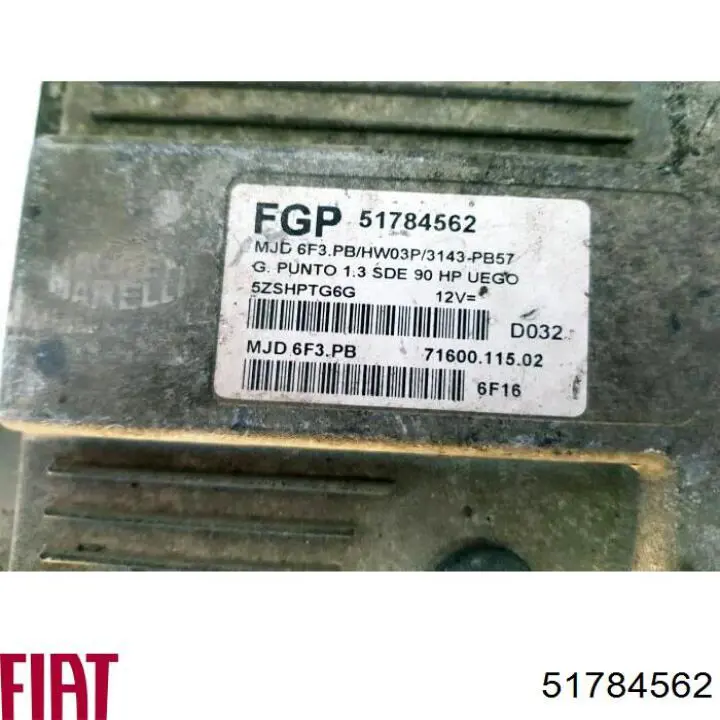 Купить 51784562 Fiat/Alfa/Lancia Электронный блок управления двигателем