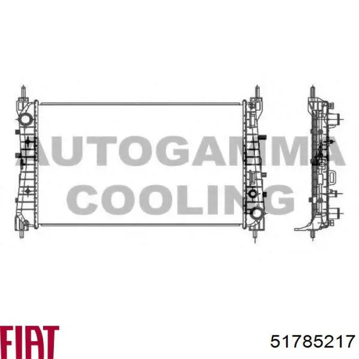 Купить 51785217 Fiat/Alfa/Lancia Радиатор водяной