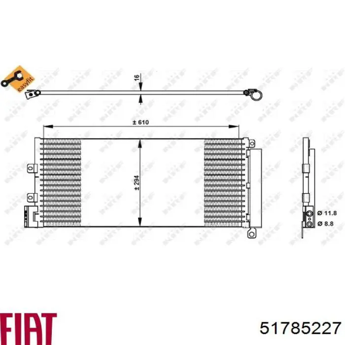 51785227 Fiat/Alfa/Lancia Конденсатор