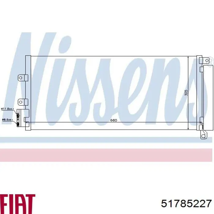 Конденсатор кондиционера Fiat/Alfa/Lancia 51785227 цена, от 79.94 USD