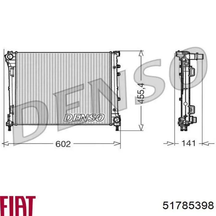 Купить 51785398 Fiat/Alfa/Lancia Радиатор водяной