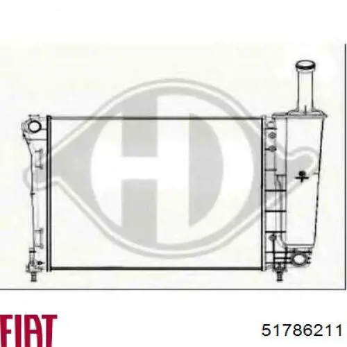 Радиатор охлаждения кондиционера Fiat/Alfa/Lancia 51786211