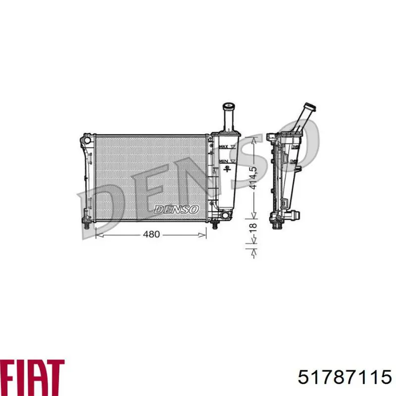 Купить 51787115 Fiat/Alfa/Lancia Радиатор водяной