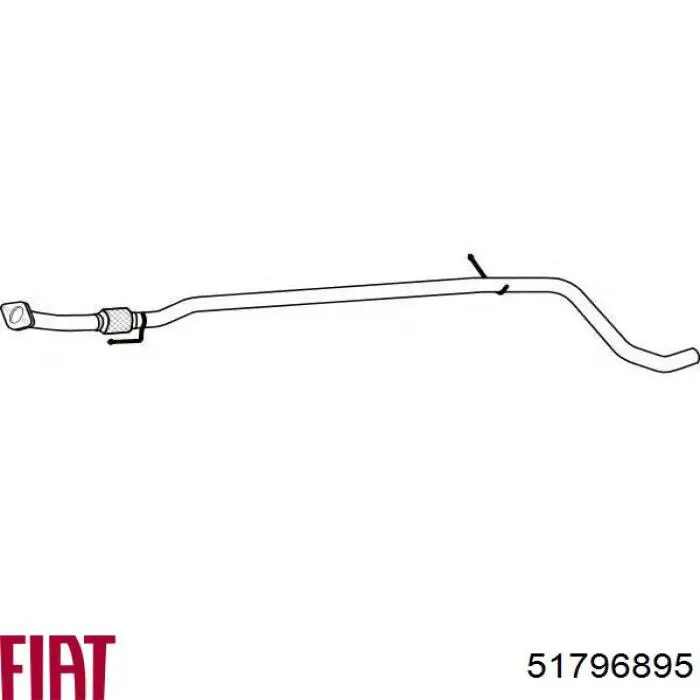 Глушитель, центральная часть 51796895 Fiat/Alfa/Lancia