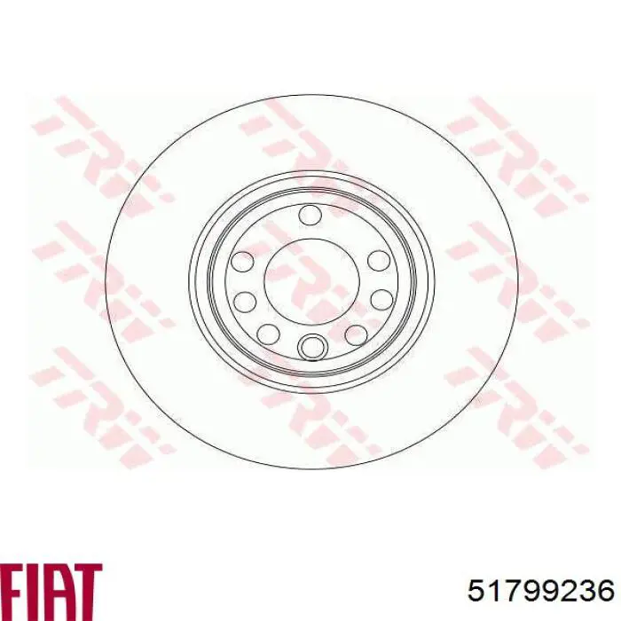 Тормозные диски 51799236 Fiat/Alfa/Lancia