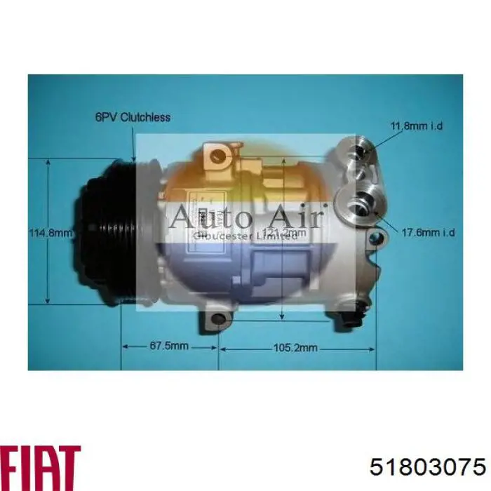 51803075 Fiat/Alfa/Lancia compressor de aparelho de ar condicionado