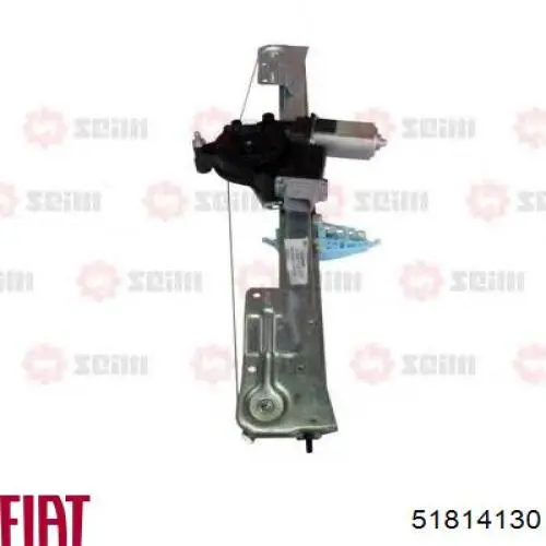 Compre 51814130 Fiat/Alfa/Lancia Mecanismo de acionamento de vidro da porta traseira direita