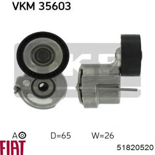 Натяжитель приводного ремня 51820520 Fiat/Alfa/Lancia