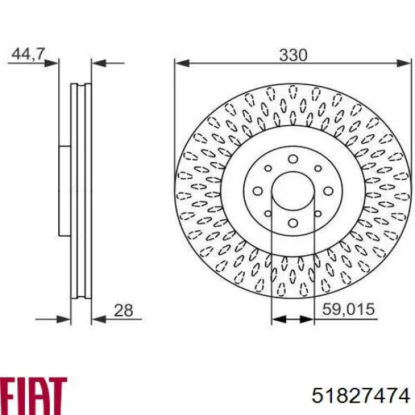 Передние тормозные диски 0986479648 Bosch