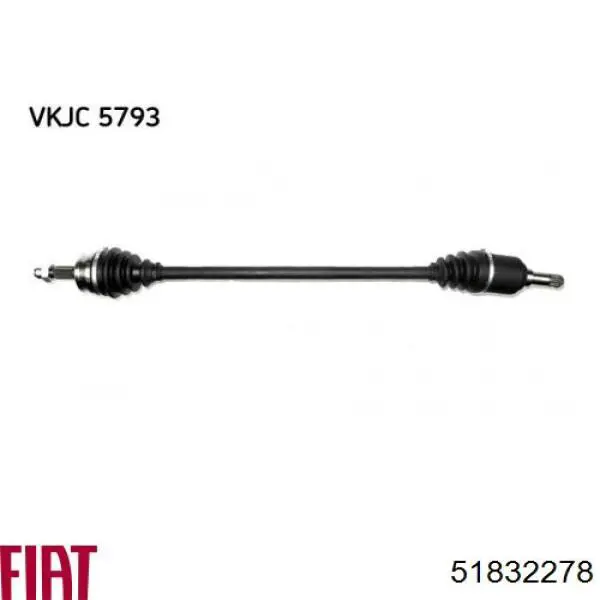 Купить 51806760 Fiat/Alfa/Lancia Вал приводной правый