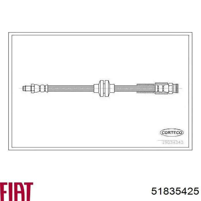 Шланг тормозной передний Fiat/Alfa/Lancia 51835425 цена, от 8.47 USD