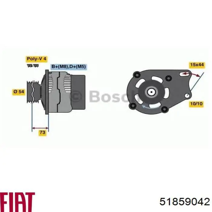 51859042 Fiat/Alfa/Lancia Генератор автомобильный