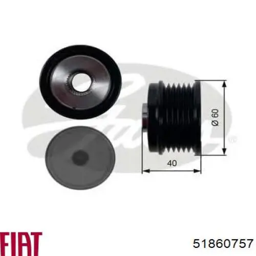 Шкив генератора AP9089 Continental/Siemens