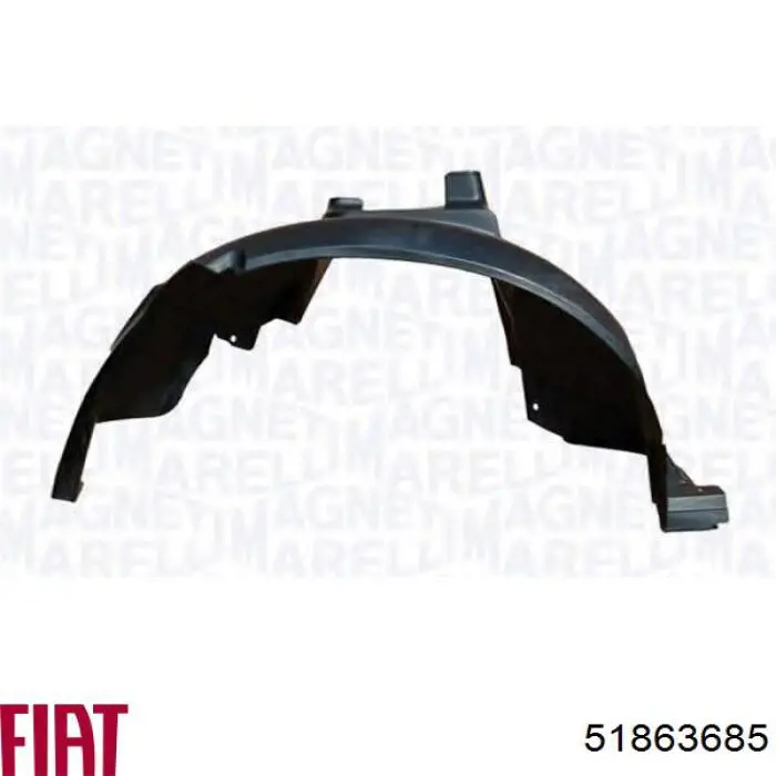 Правый подкрылок переднего крыла Fiat/Alfa/Lancia 51863685 цена, от 12.47 USD