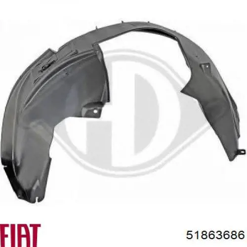 51863686 Fiat/Alfa/Lancia Подкрылок крыла переднего левый