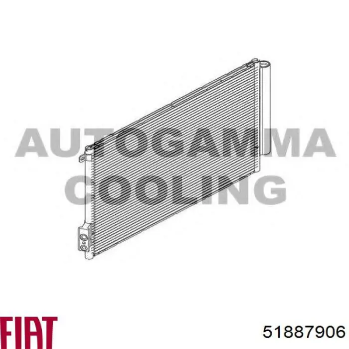 51887906 Fiat/Alfa/Lancia radiador de aparelho de ar condicionado