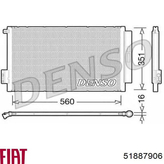 Купить 51887906 Fiat/Alfa/Lancia Радиатор системы охлаждения кондиционера