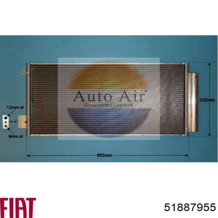 Купить 51887955 Fiat/Alfa/Lancia Радиатор системы охлаждения кондиционера
