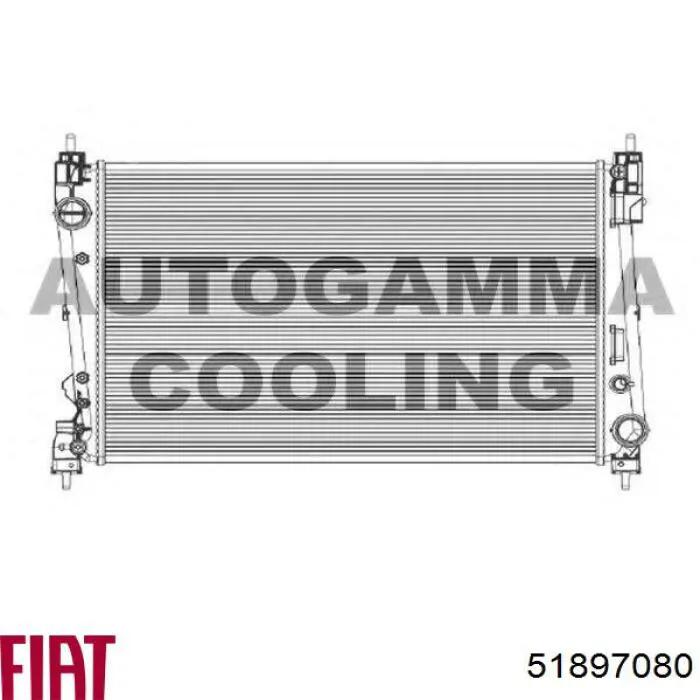 Радиатор 51897080 Fiat/Alfa/Lancia