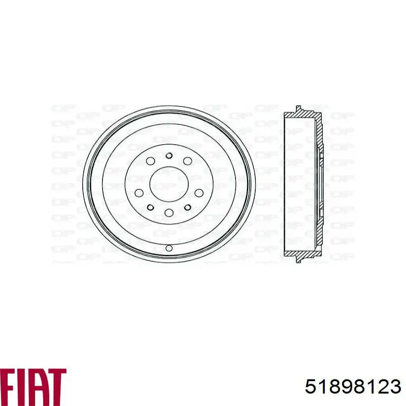 Купить 51898123 Fiat/Alfa/Lancia Тормозной барабан