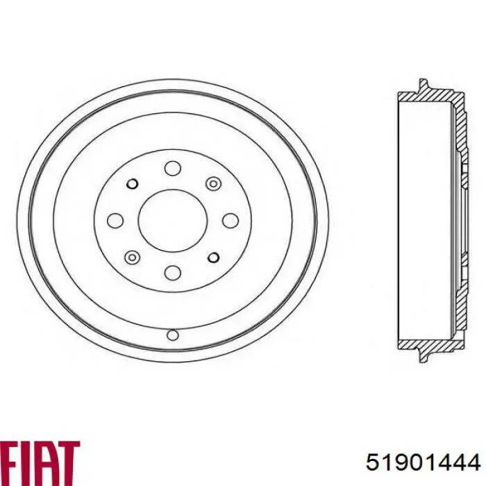 Купить 51901444 Fiat/Alfa/Lancia Тормозной барабан