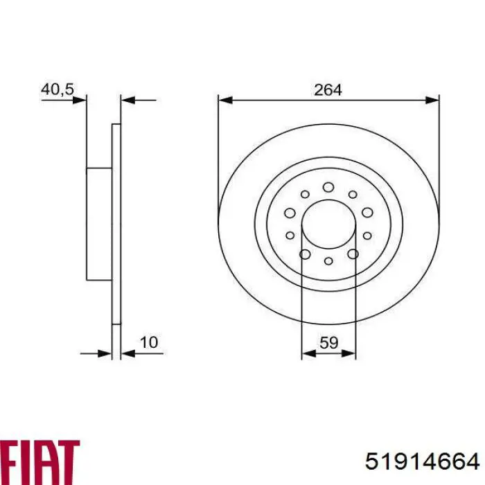 51914664 Fiat/Alfa/Lancia Дисковый тормоз