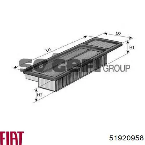 Купить 51920958 Fiat/Alfa/Lancia Автомобильный фильтр воздуха