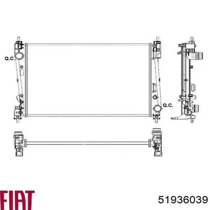 Купить 51936039 Fiat/Alfa/Lancia Радиатор водяной