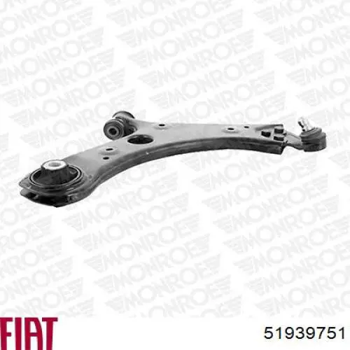 51939751 Fiat/Alfa/Lancia braço oscilante inferior direito de suspensão dianteira