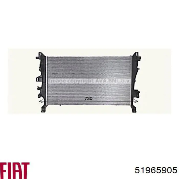 Купить 51965905 Fiat/Alfa/Lancia Радиатор водяной