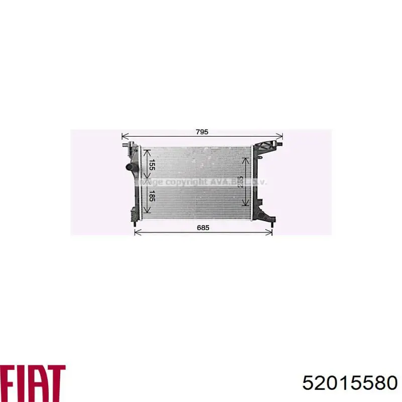 52015580 Fiat/Alfa/Lancia радиатор