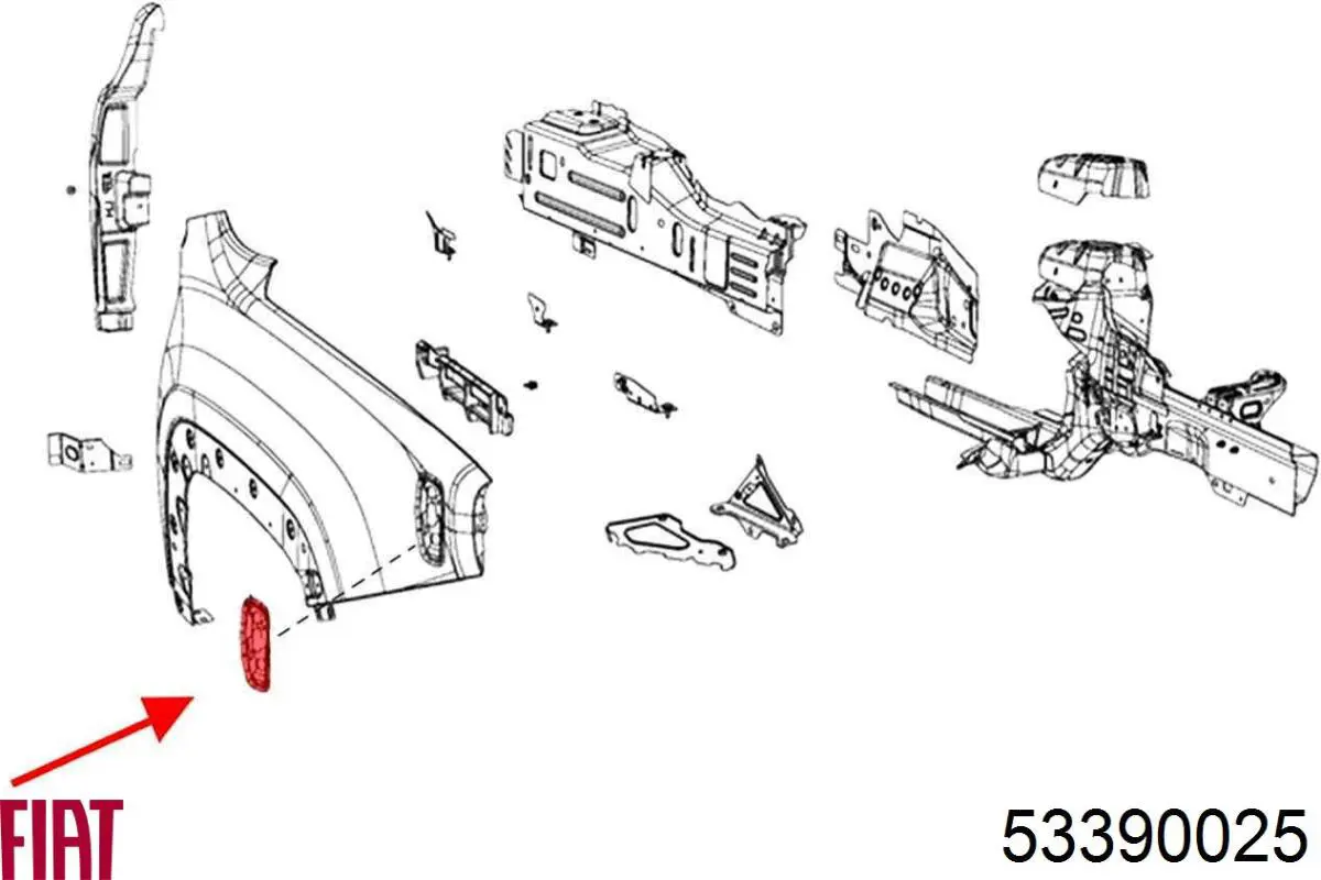 53390025 Chrysler Стояночный фонарь