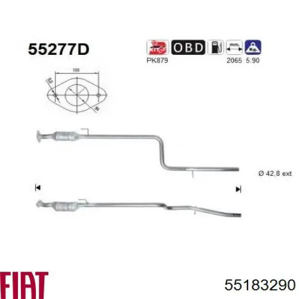 46822739 Fiat/Alfa/Lancia Глушитель центральный