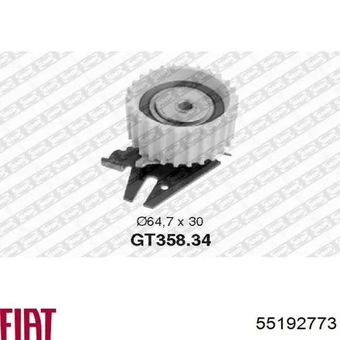 Купить 55192773 Fiat/Alfa/Lancia Ролик натяжителя газораспределительного ремня