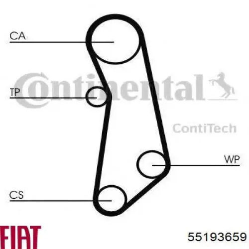 Ремень ГРМ 55193659 Fiat/Alfa/Lancia