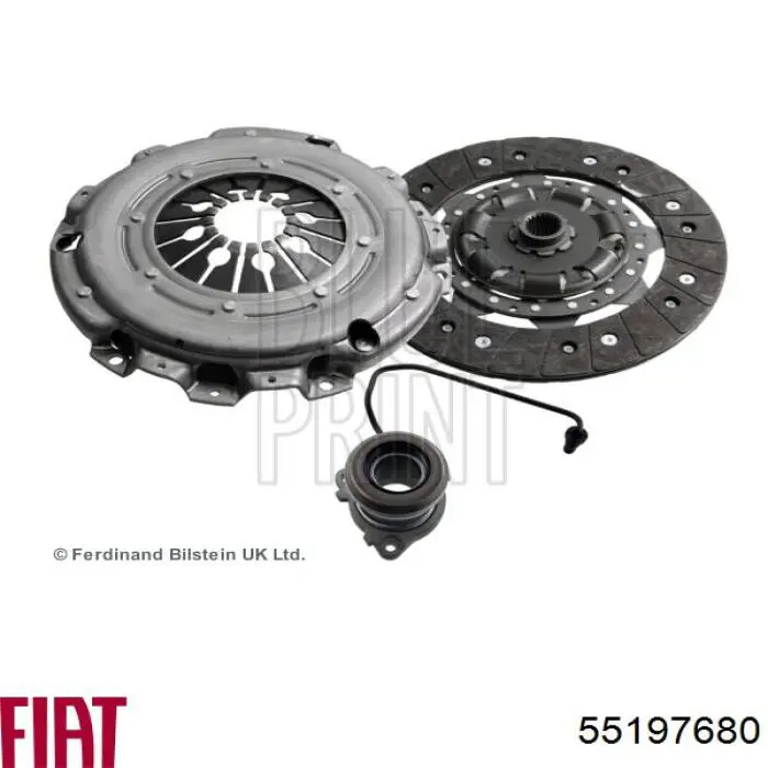 Cilindro de trabalho de embraiagem montado com rolamento de desengate Fiat/Alfa/Lancia 55197680