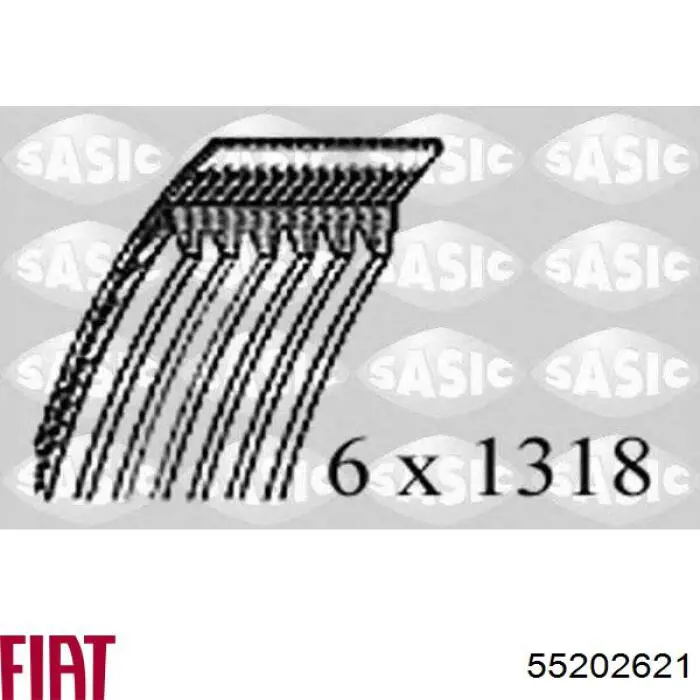 Correa trapezoidal 55202621 Fiat/Alfa/Lancia