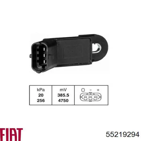 Compre 55219294 Fiat/Alfa/Lancia Sensor de pressão no coletor de admissão, MAP