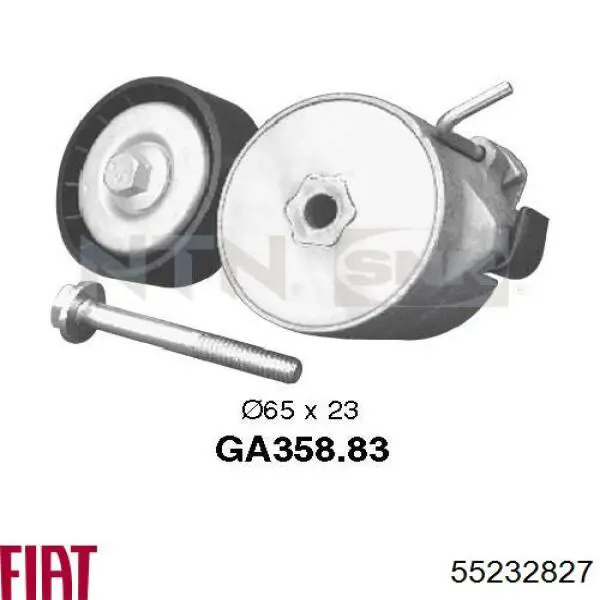 Роликовий модуль натяжителя ремня Fiat/Alfa/Lancia 55232827 цена, от 33.39 USD