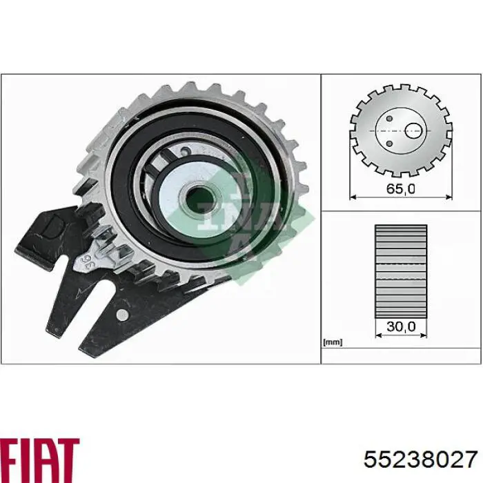 Compre 55238027 Fiat/Alfa/Lancia Rolo de reguladora de tensão da correia do mecanismo de distribuição de gás
