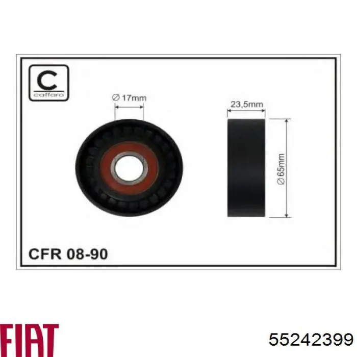 Роликовий модуль натяжителя ремня Fiat/Alfa/Lancia 55242399 цена, от 33.44 USD