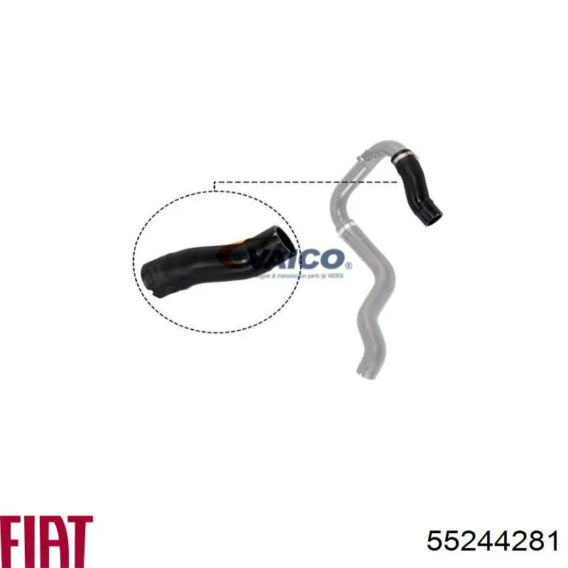 Mangueira (cano derivado) superior de intercooler para Fiat Fiorino (225)