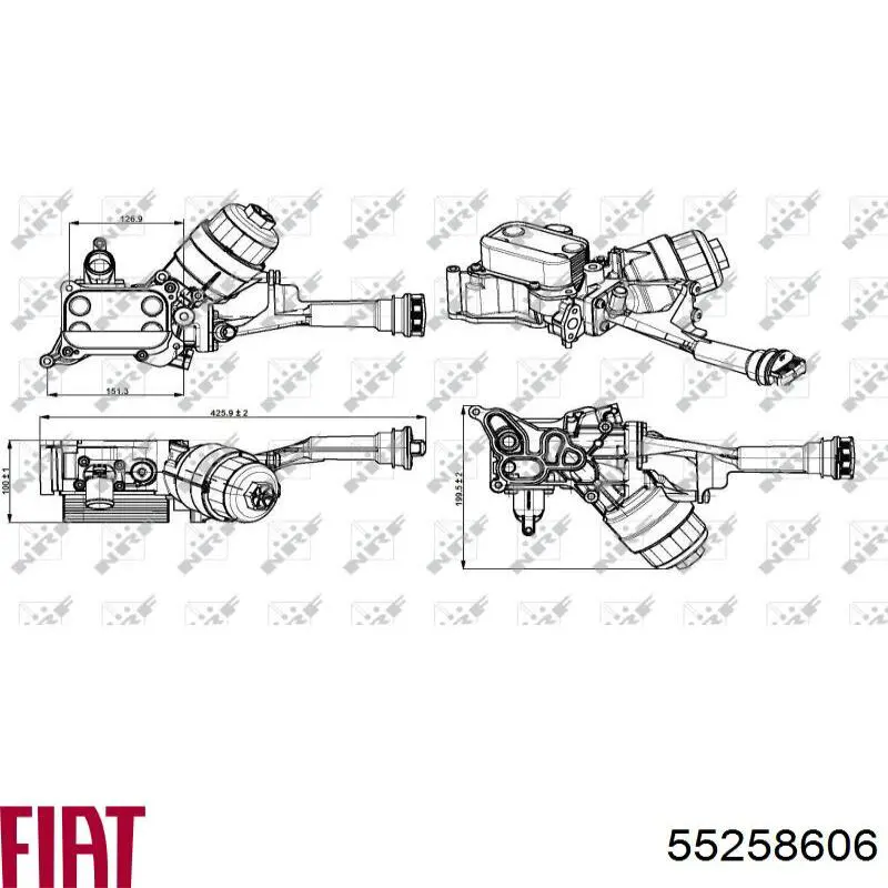 55258606 Fiat/Alfa/Lancia корпус масляного фильтра