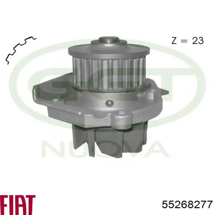 Помпа водяная (насос) охлаждения Fiat/Alfa/Lancia 55268277
